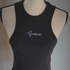 Fashion Nova Gemini Sign Tank top Black